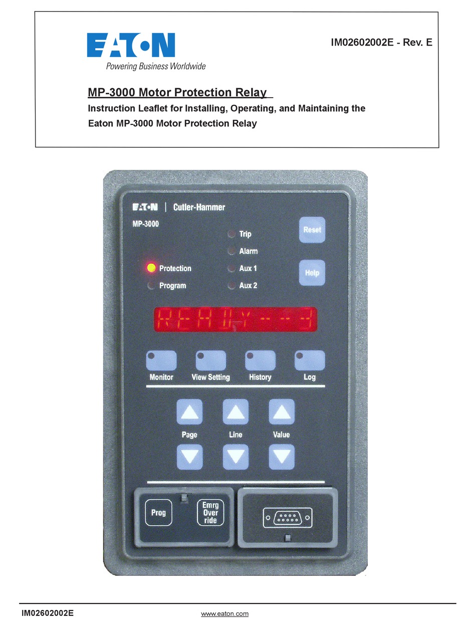 Eaton Mp Instruction Leaflet Pdf Download Manualslib