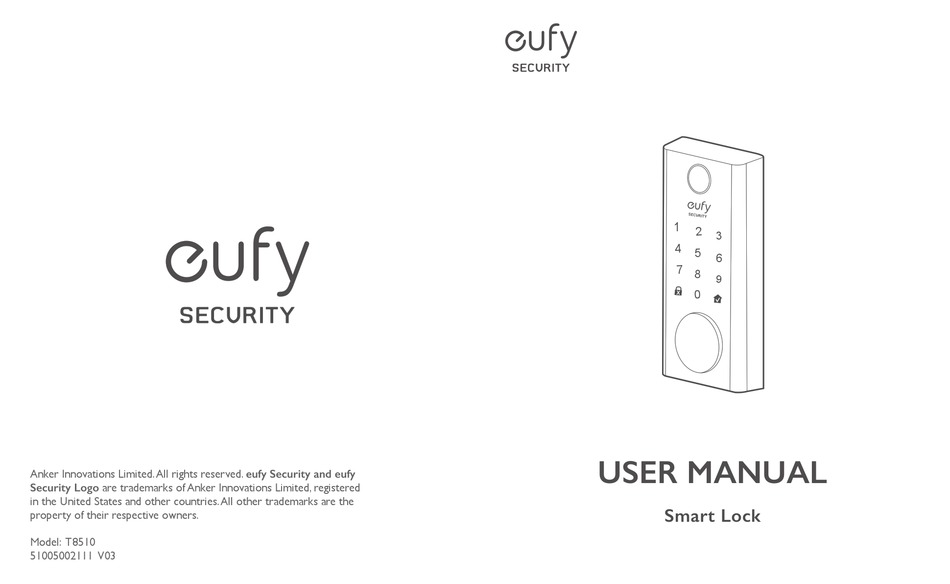 EUFY SECURITY SMART LOCK USER MANUAL Pdf Download | ManualsLib