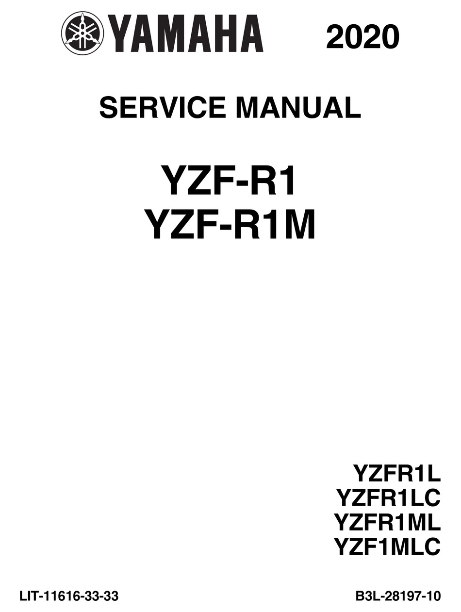 Yamaha Yzf R1 Series Service Manual Pdf Download Manualslib