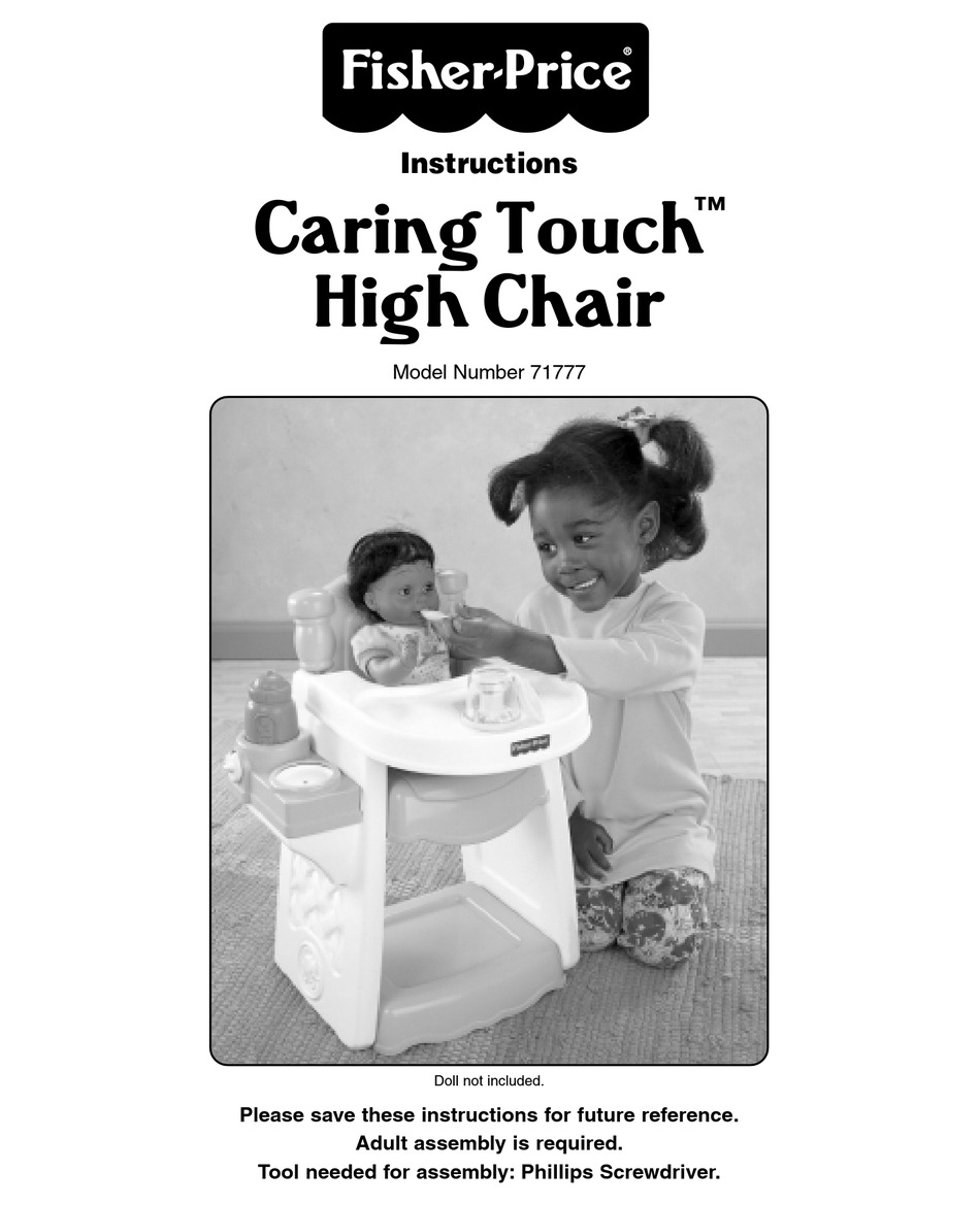 FISHERPRICE CARING TOUCH HIGH CHAIR INSTRUCTIONS Pdf Download ManualsLib