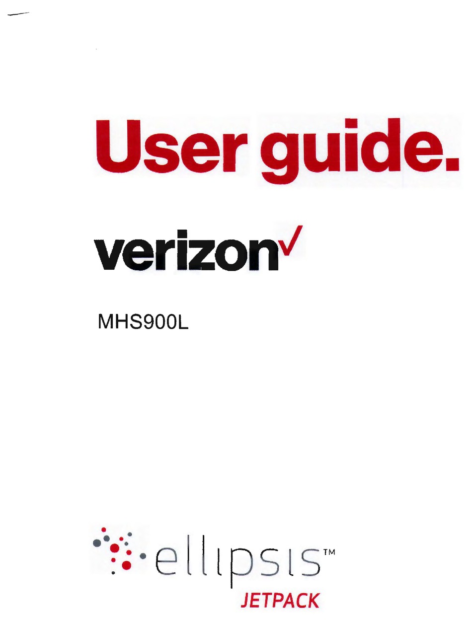 VERIZON ELLIPSIS JETPACK MHS900L USER MANUAL Pdf Download | ManualsLib