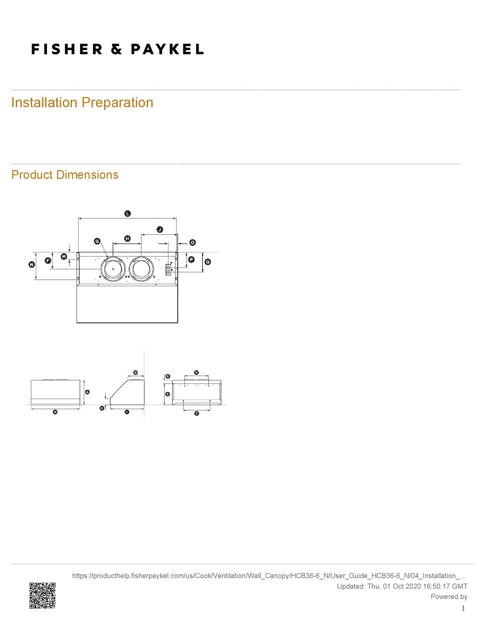 Fisher And Paykel Hcb30 6 Installation Preparation Pdf Download Manualslib