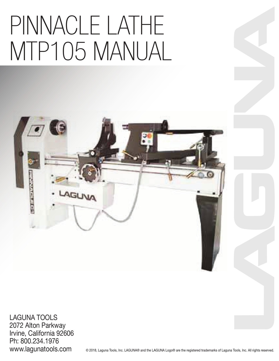 LAGUNA TOOLS MTP105 MANUAL Pdf Download ManualsLib
