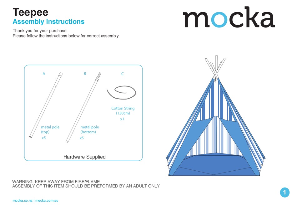 mocka teepee tent