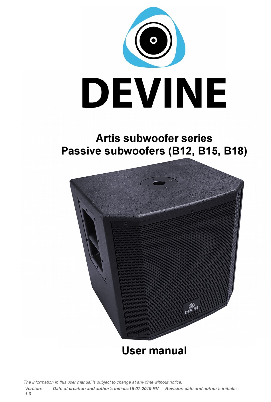 devine subwoofer 18 inch