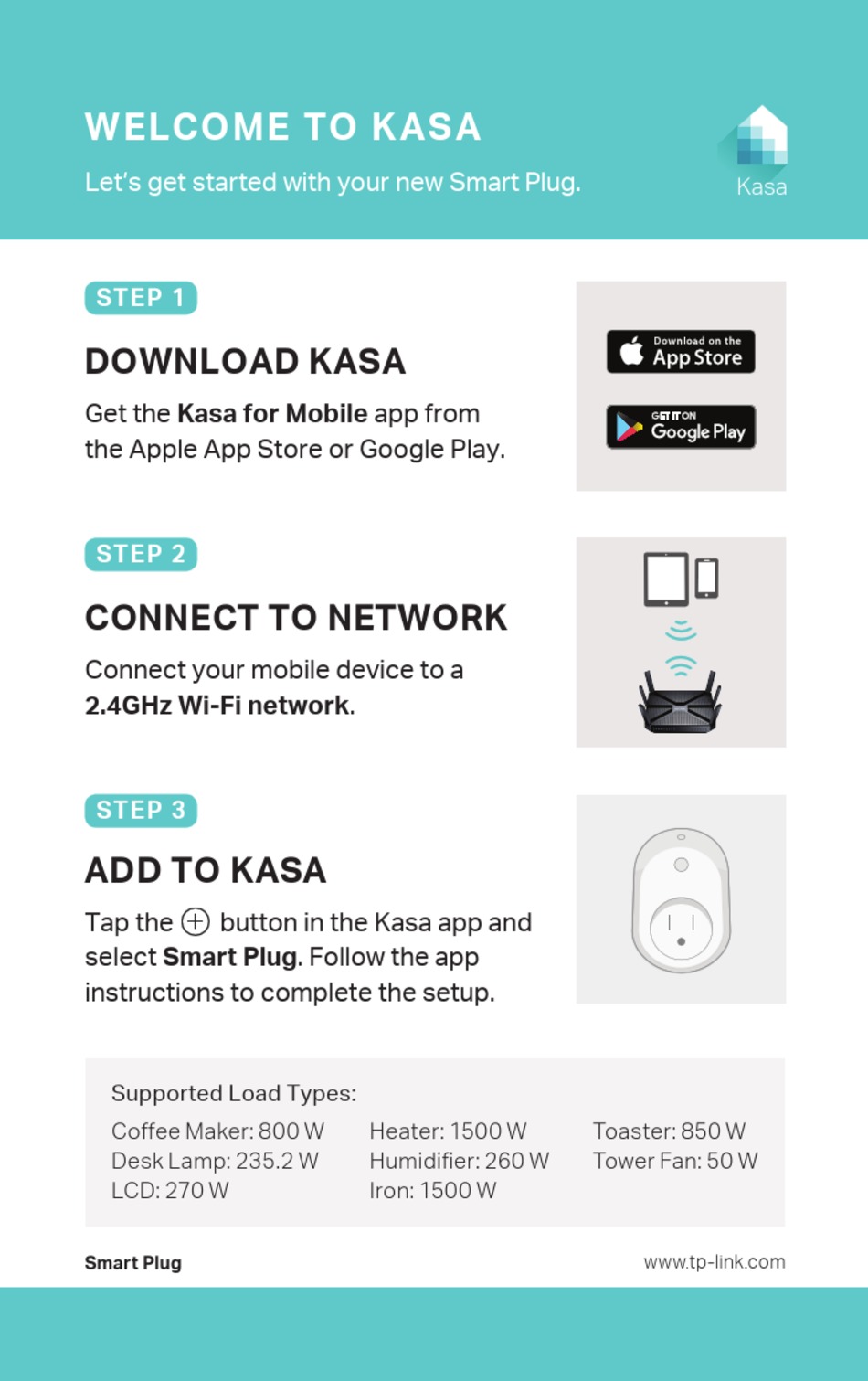 TP-LINK KASA HS100 KIT V2 LET'S GET STARTED Pdf Download | ManualsLib