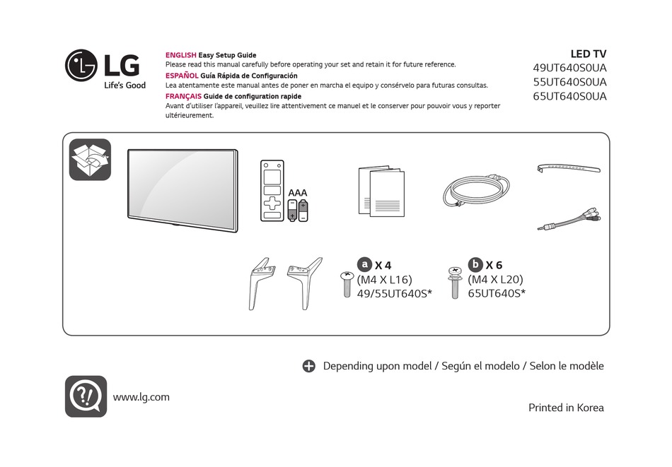 LG 49UT640S0UA OWNER'S MANUAL Pdf Download | ManualsLib