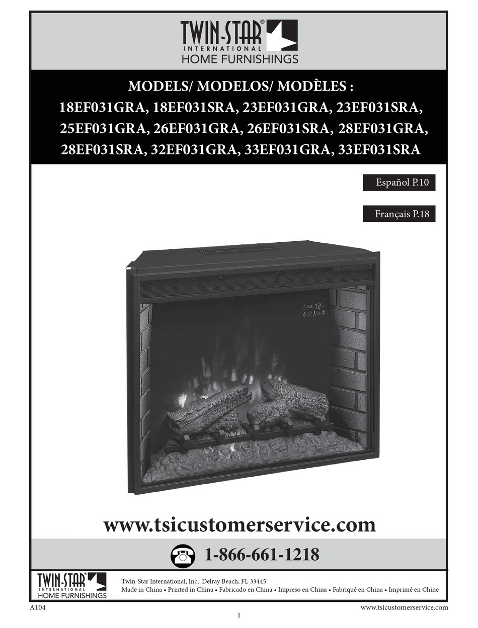 Twin Star International 18ef031gra Manual Pdf Download Manualslib