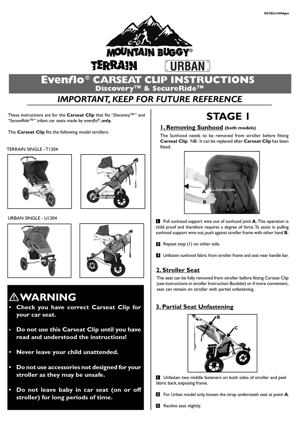 MOUNTAIN BUGGY EVENFLO DISCOVERY INSTRUCTIONS Pdf Download ManualsLib