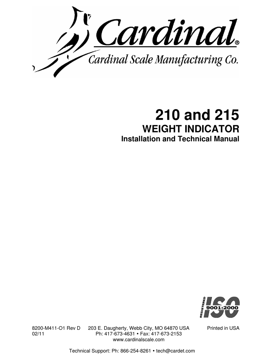 CARDINAL 210 INSTALLATION AND TECHNICAL MANUAL Pdf Download | ManualsLib
