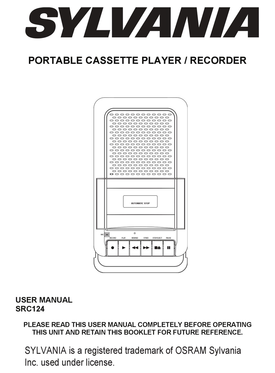 SYLVANIA SRC124 USER MANUAL Pdf Download | ManualsLib