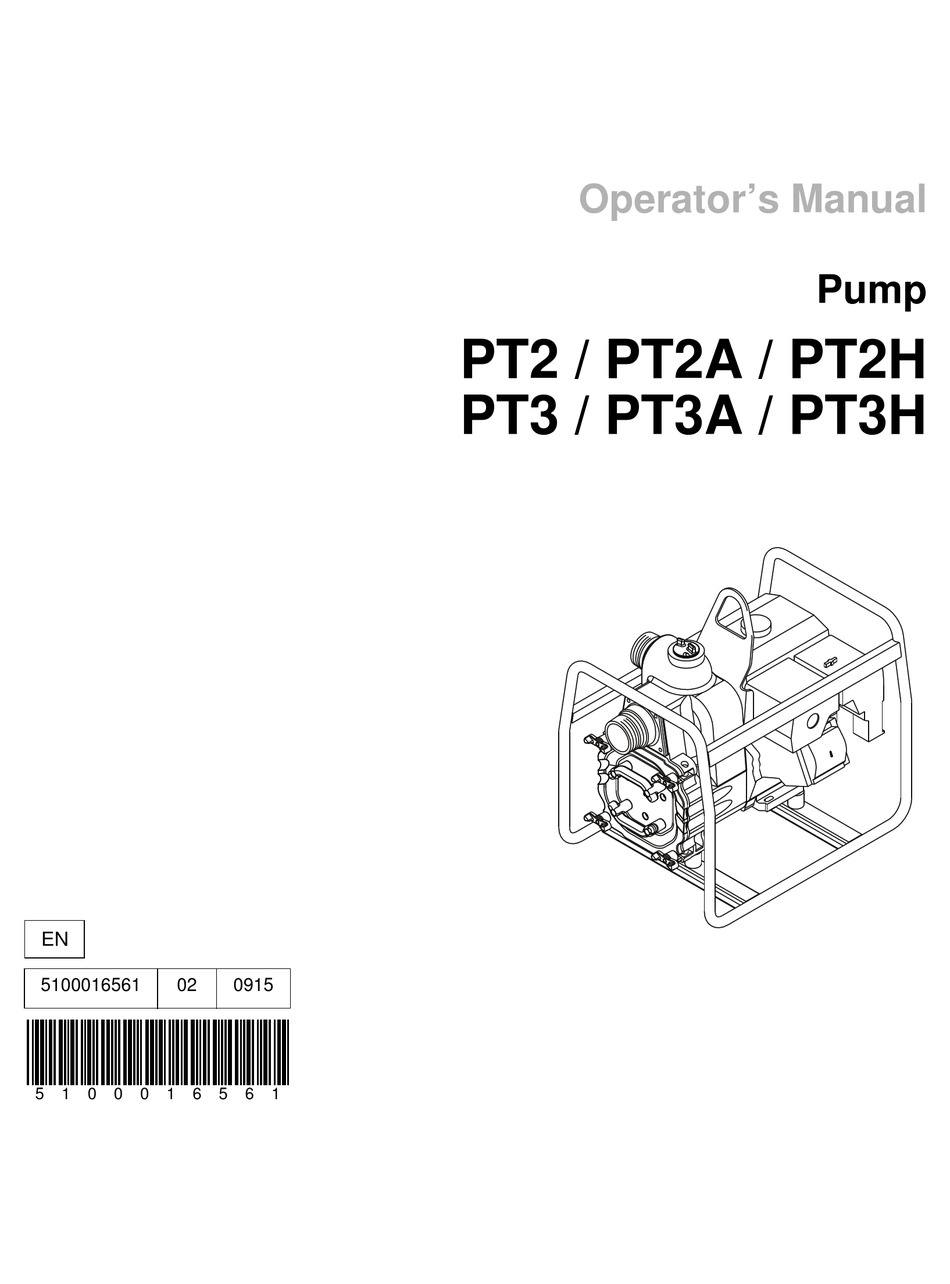 WACKER NEUSON PT2 OPERATOR'S MANUAL Pdf Download | ManualsLib