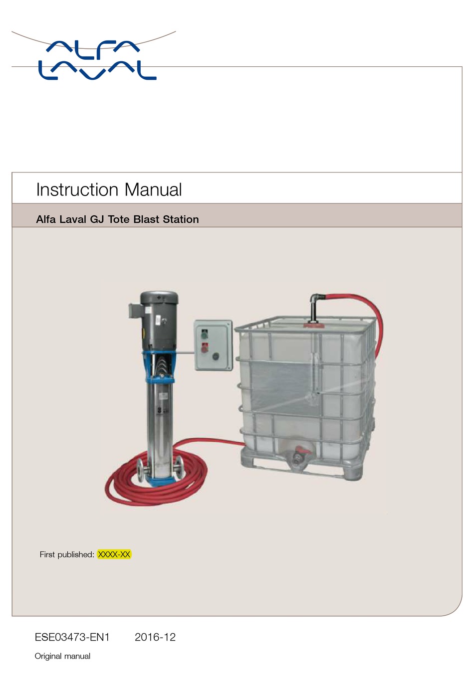 ALFA LAVAL GJ TOTE BLAST STATION INSTRUCTION MANUAL Pdf Download ...