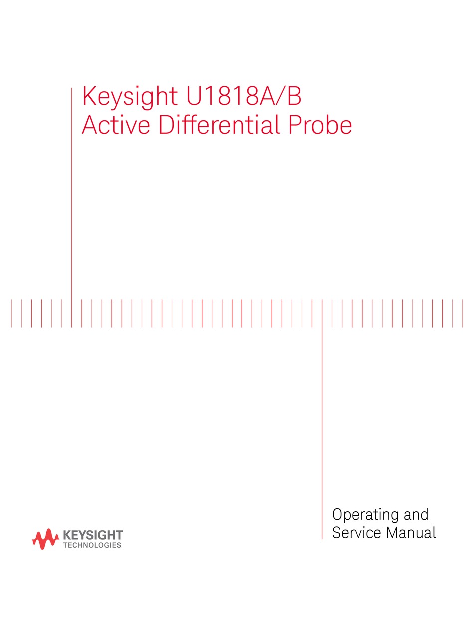 KEYSIGHT TECHNOLOGIES U1818A OPERATING AND SERVICE MANUAL Pdf Download ManualsLib