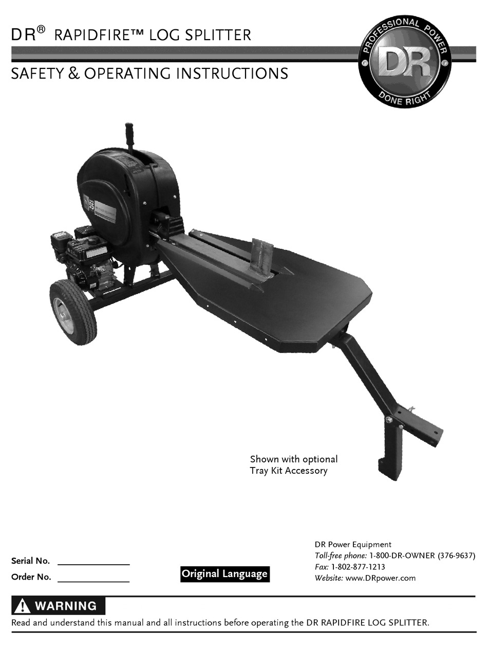 DR POWER EQUIPMENT RAPIDFIRE PRO SAFETY & OPERATING INSTRUCTIONS MANUAL Pdf Download ManualsLib