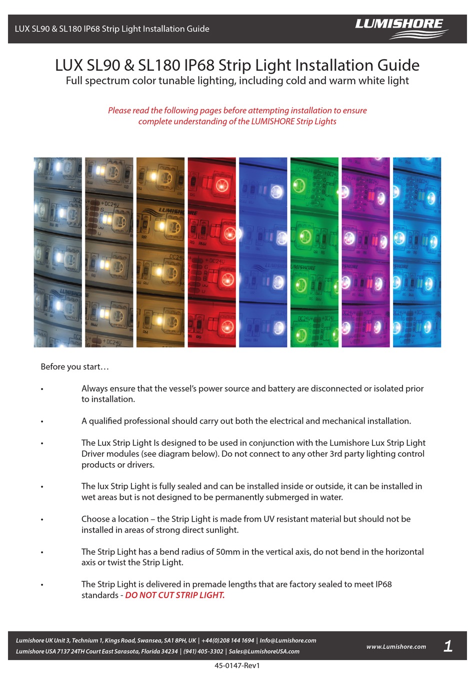 LUMISHORE LUX SL90 INSTALLATION MANUAL Pdf Download ManualsLib