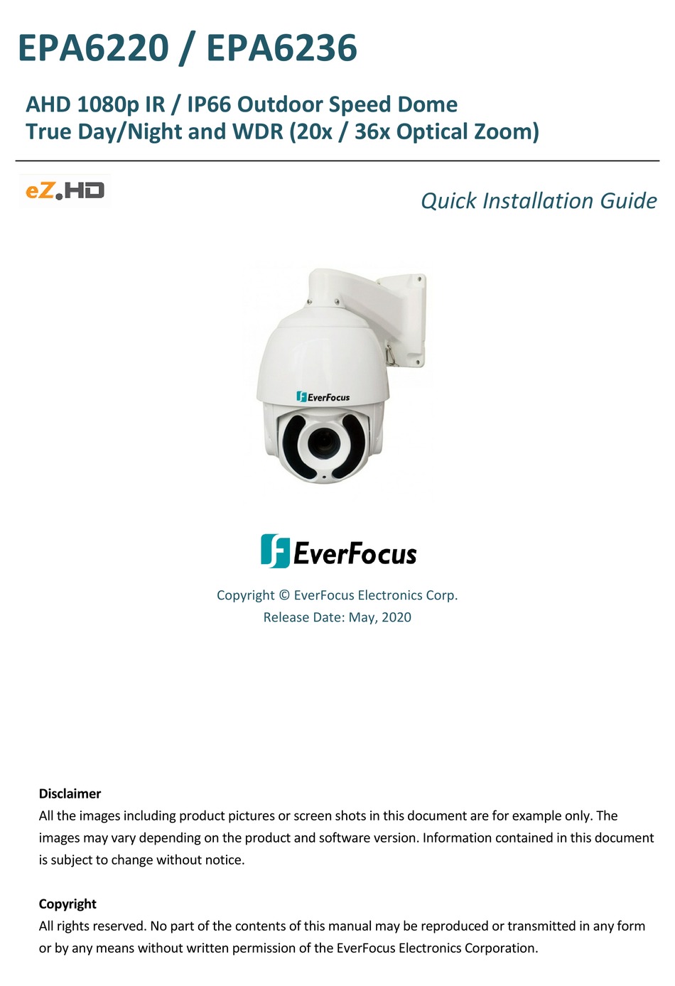 EVERFOCUS EPA6220 QUICK INSTALLATION MANUAL Pdf Download ManualsLib
