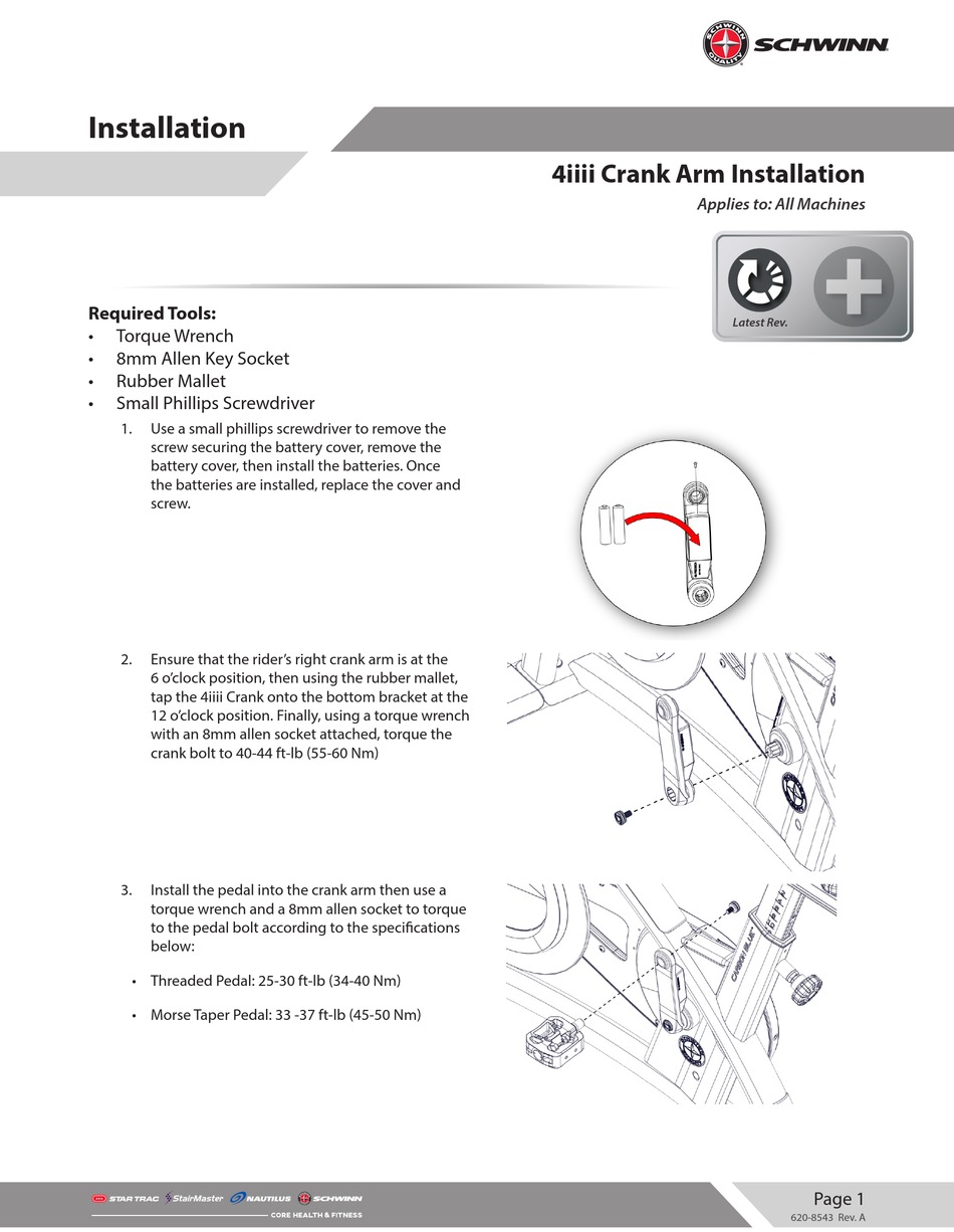 schwinn right crank arm