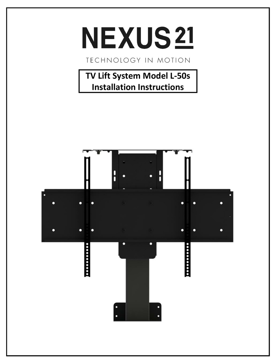 NEXUS 21 L-50S INSTALLATION INSTRUCTIONS MANUAL Pdf Download | ManualsLib