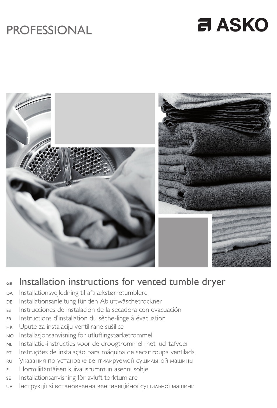 ASKO TDC145V INSTALLATION INSTRUCTIONS MANUAL Pdf Download ManualsLib