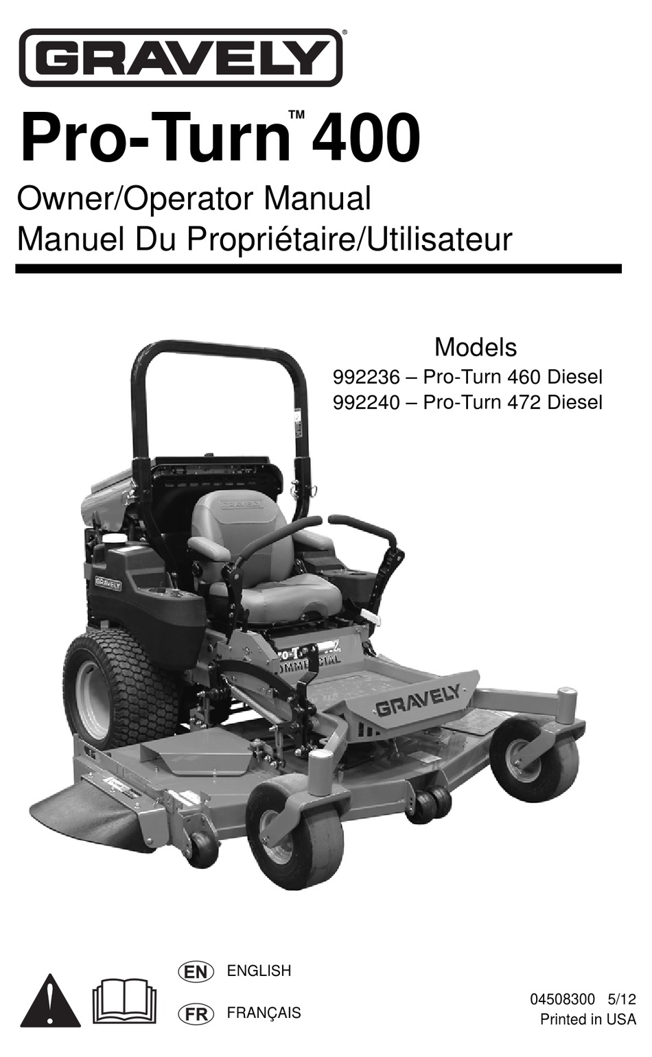 ARIENS GRAVELY PRO-TURN 400 SERIES DEALER/OWNER/OPERATOR MANUAL Pdf