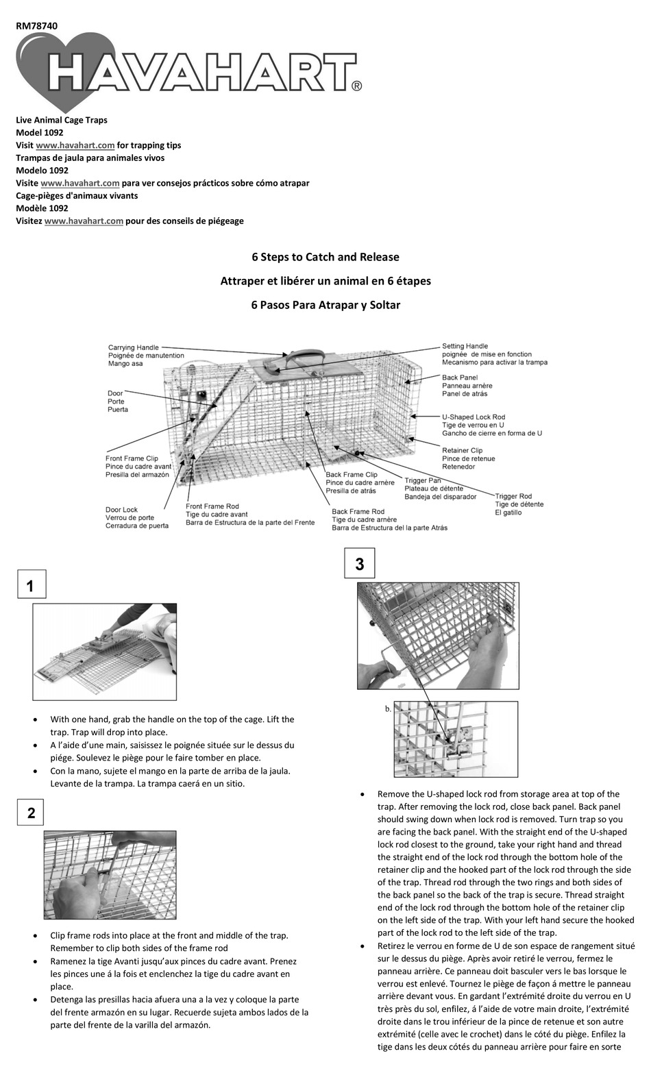 HAVAHART 1092 INSTRUCTIONS Pdf Download ManualsLib