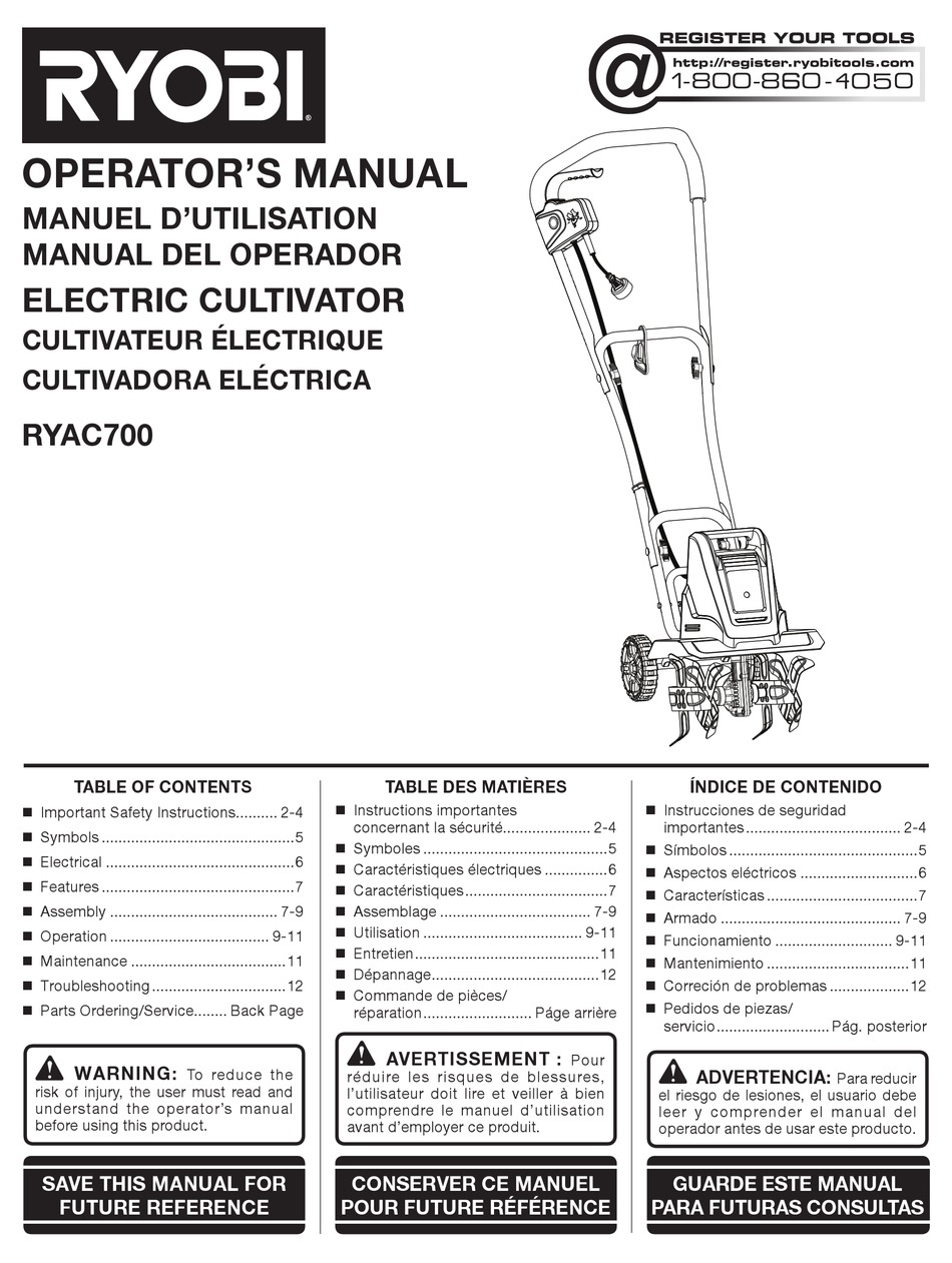 RYOBI RYAC700 OPERATOR'S MANUAL Pdf Download | ManualsLib