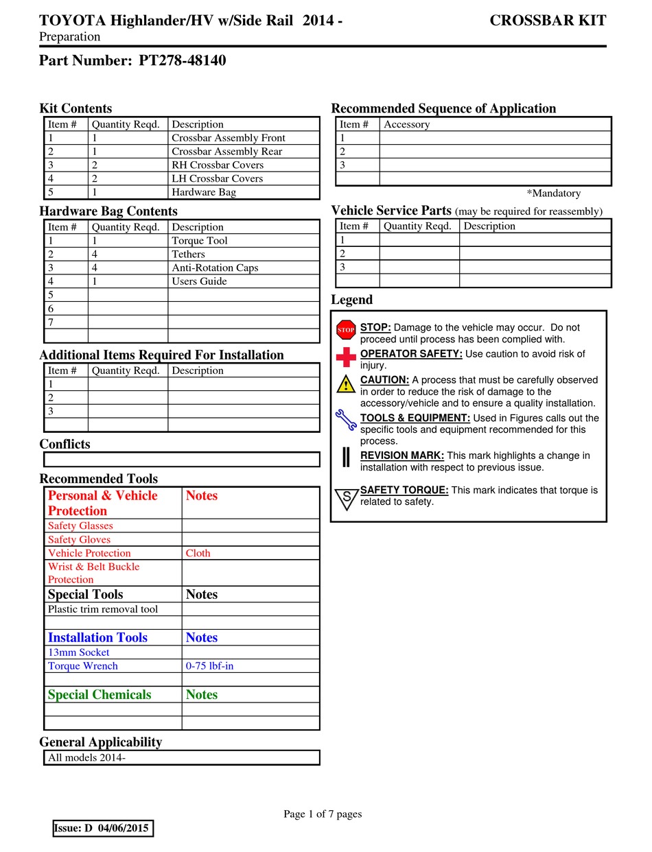 TOYOTA PT278 48140 QUICK START MANUAL Pdf Download ManualsLib