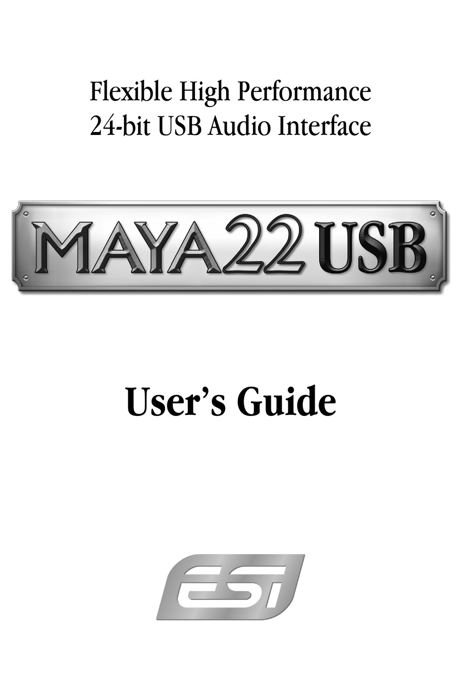 ESI MAYA22 USB USER MANUAL Pdf Download | ManualsLib