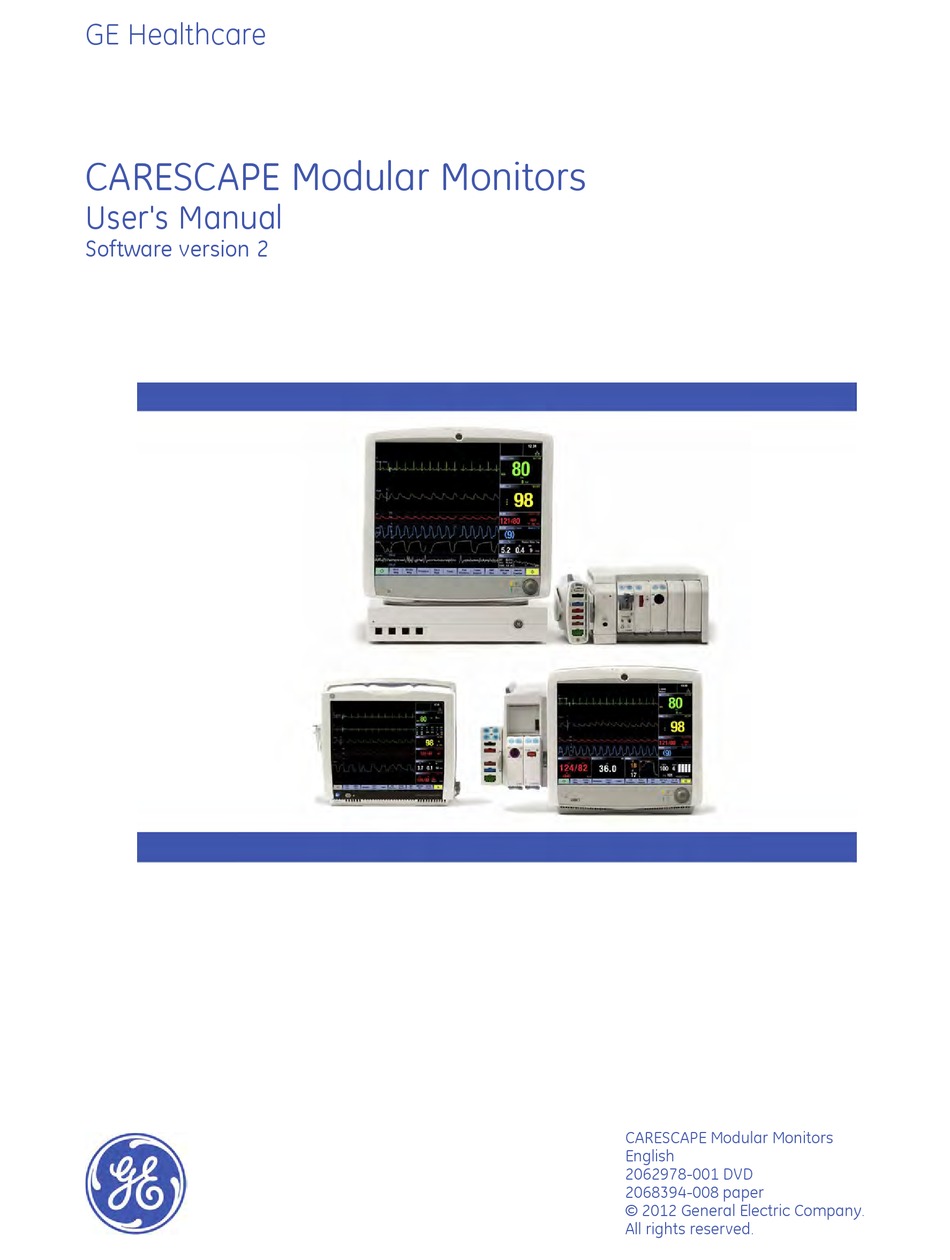 GE CARESCAPE USER MANUAL Pdf Download | ManualsLib