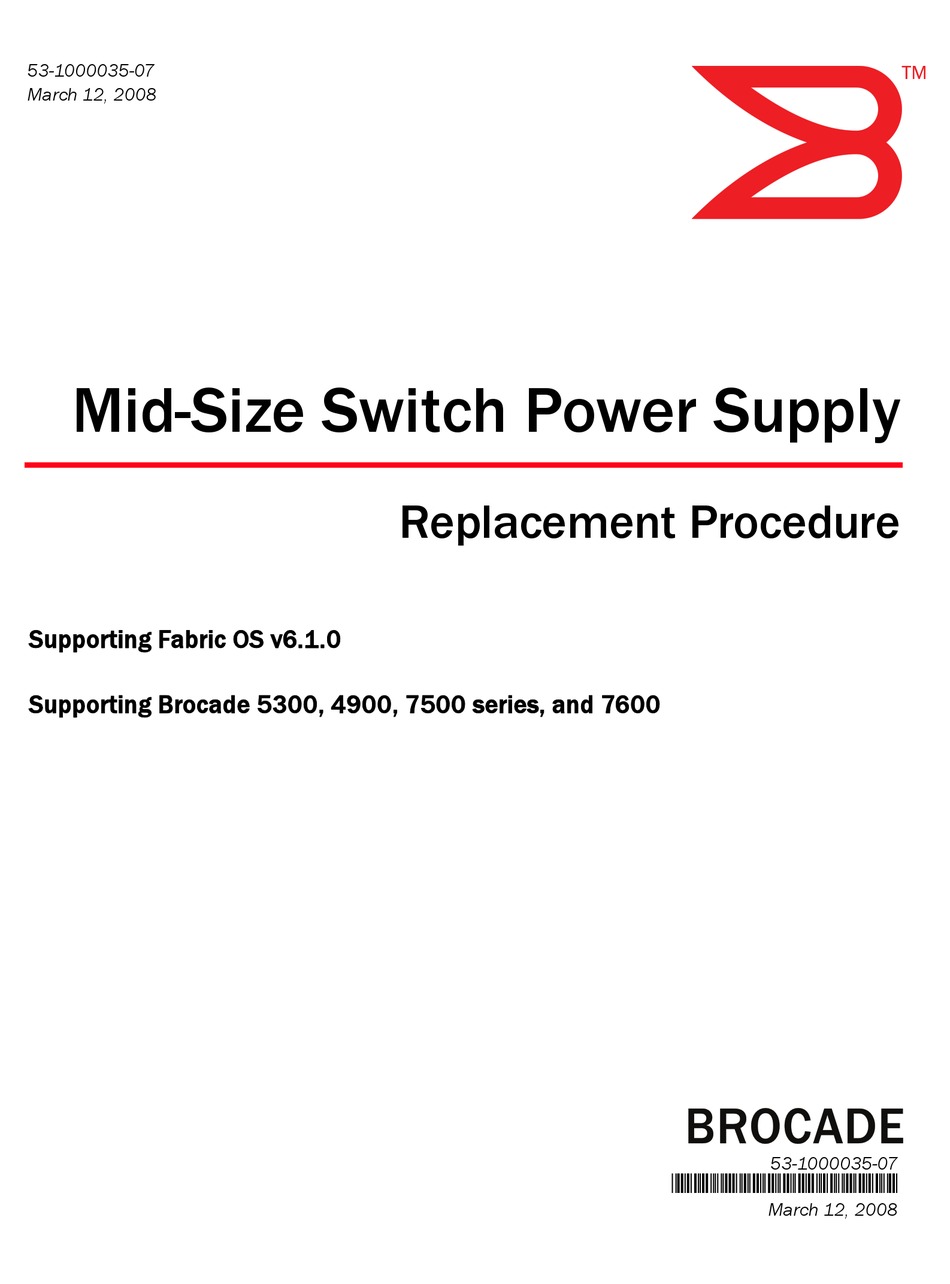 brocade san switch replacement procedure