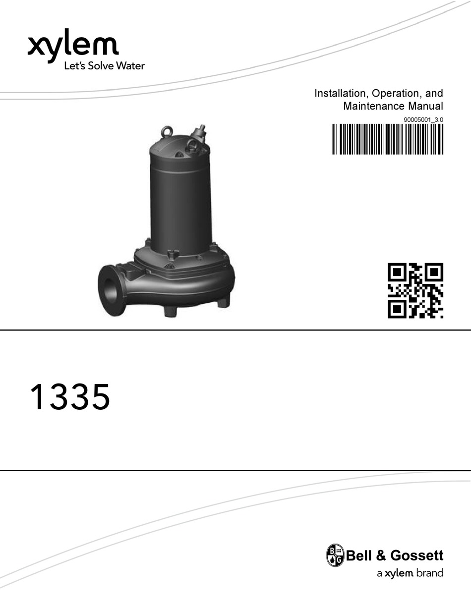 XYLEM BELL & GOSSETT 1335 SERIES INSTALLATION, OPERATION AND ...