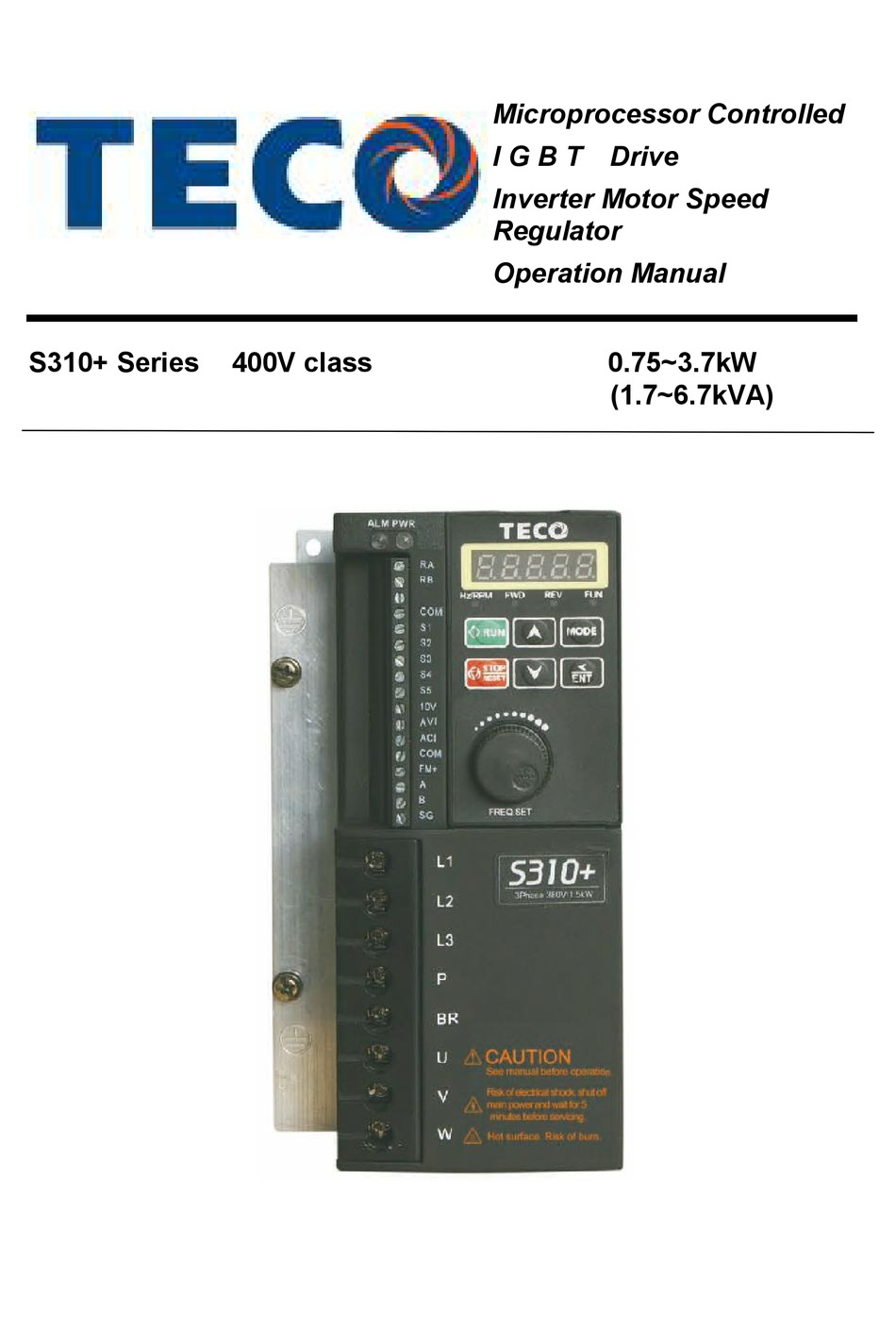 Teco S310 Series Operation Manual Pdf Download Manualslib 5496