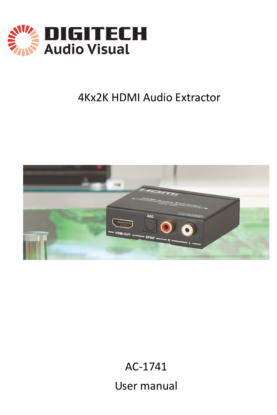 DIGITECH AC1741 USER MANUAL Pdf Download ManualsLib