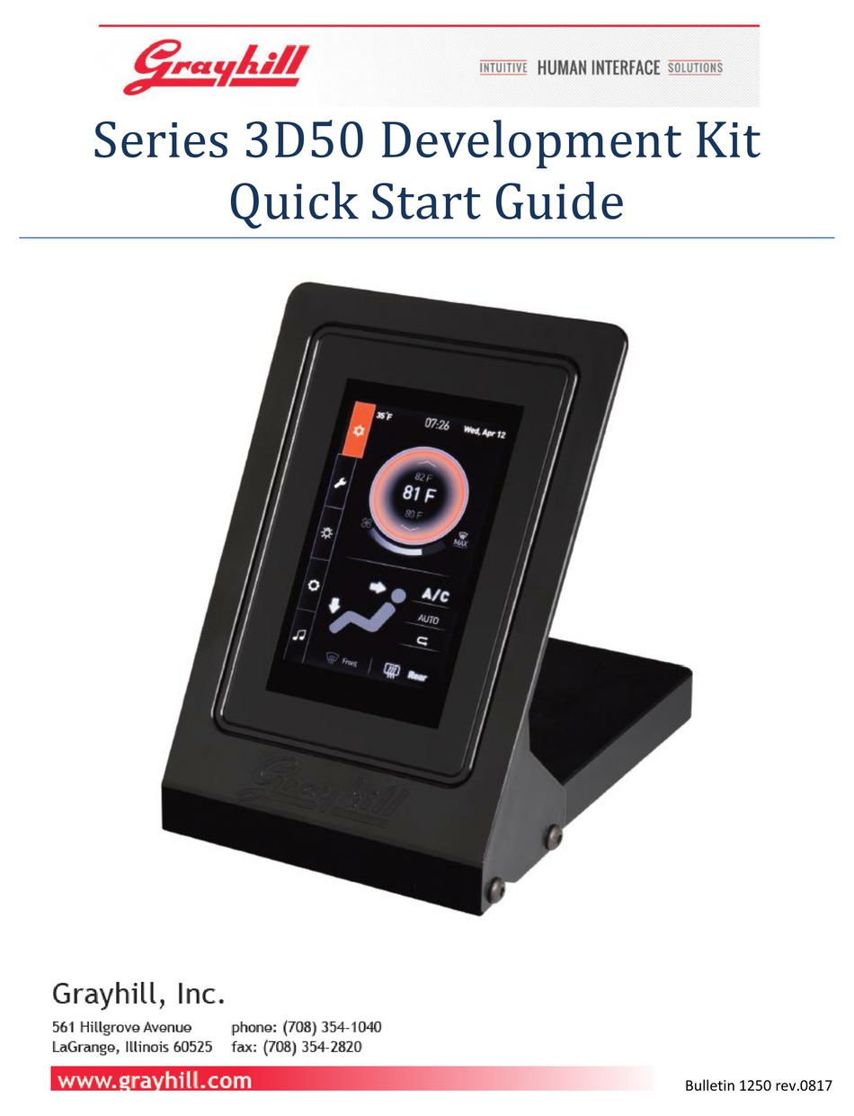 GRAYHILL 3D50 SERIES QUICK START MANUAL Pdf Download | ManualsLib