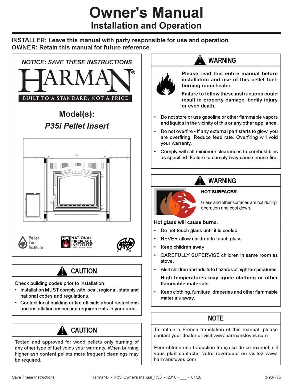 HARMAN P35I OWNER'S MANUAL Pdf Download | ManualsLib