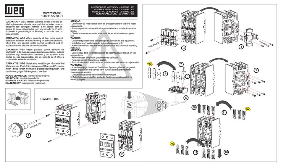 WEG JC CWM9 105 SERIES ASSEMBLY INSTRUCTION Pdf Download ManualsLib