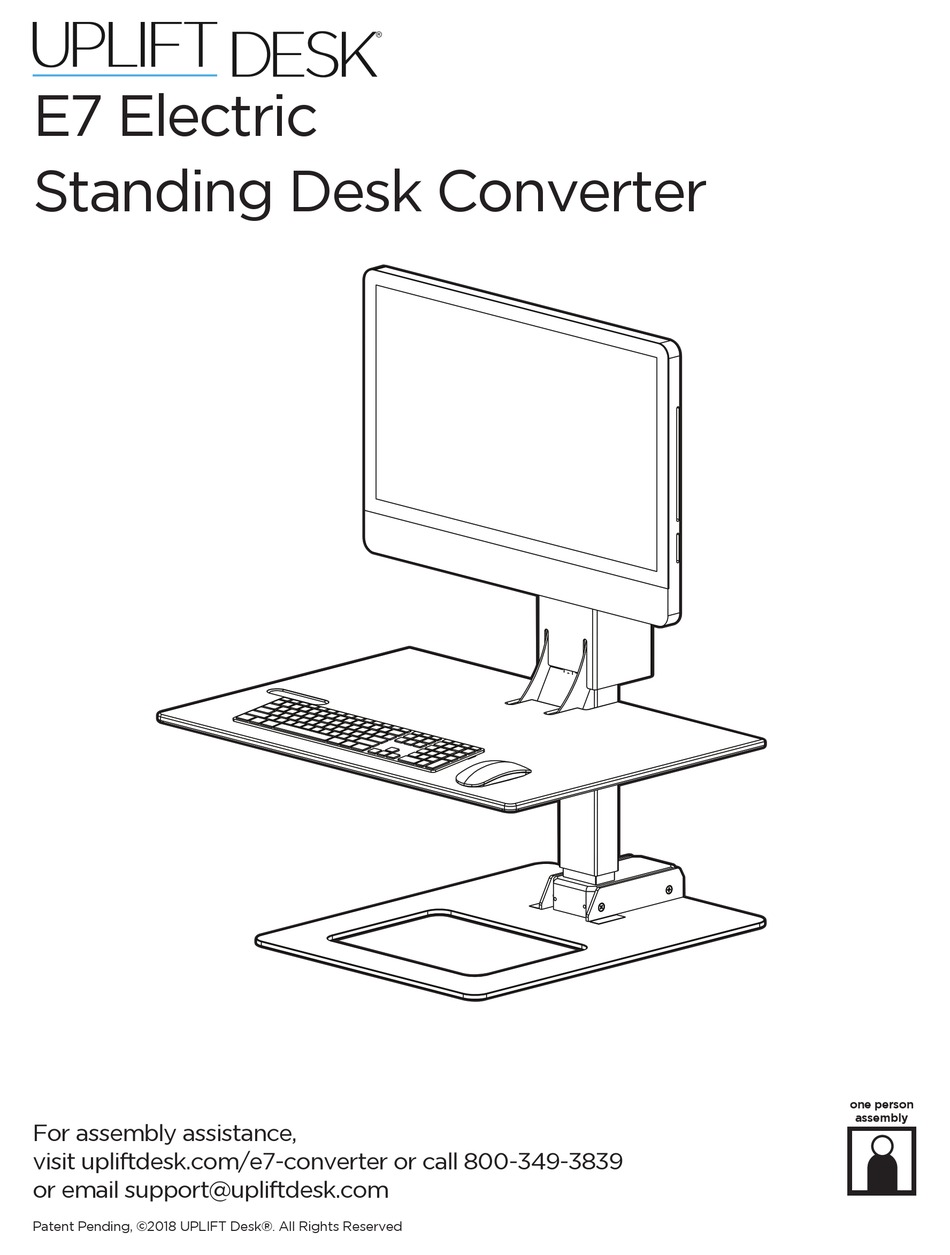 e7 electric standing desk converter by uplift desk