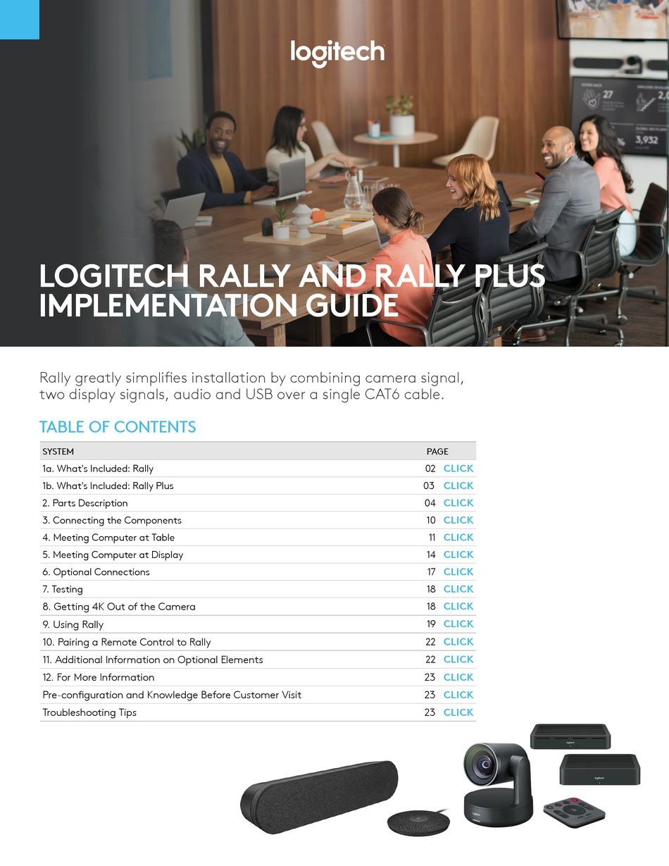 LOGITECH RALLY IMPLEMENTATION MANUAL Pdf Download | ManualsLib
