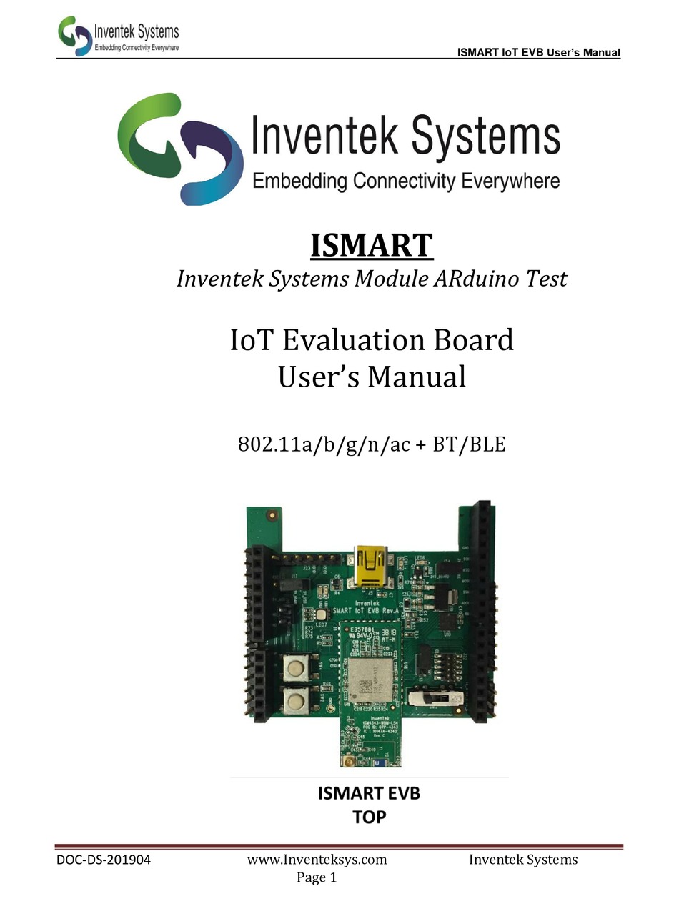 INVENTEK SYSTEMS ISMART SERIES USER MANUAL Pdf Download ManualsLib