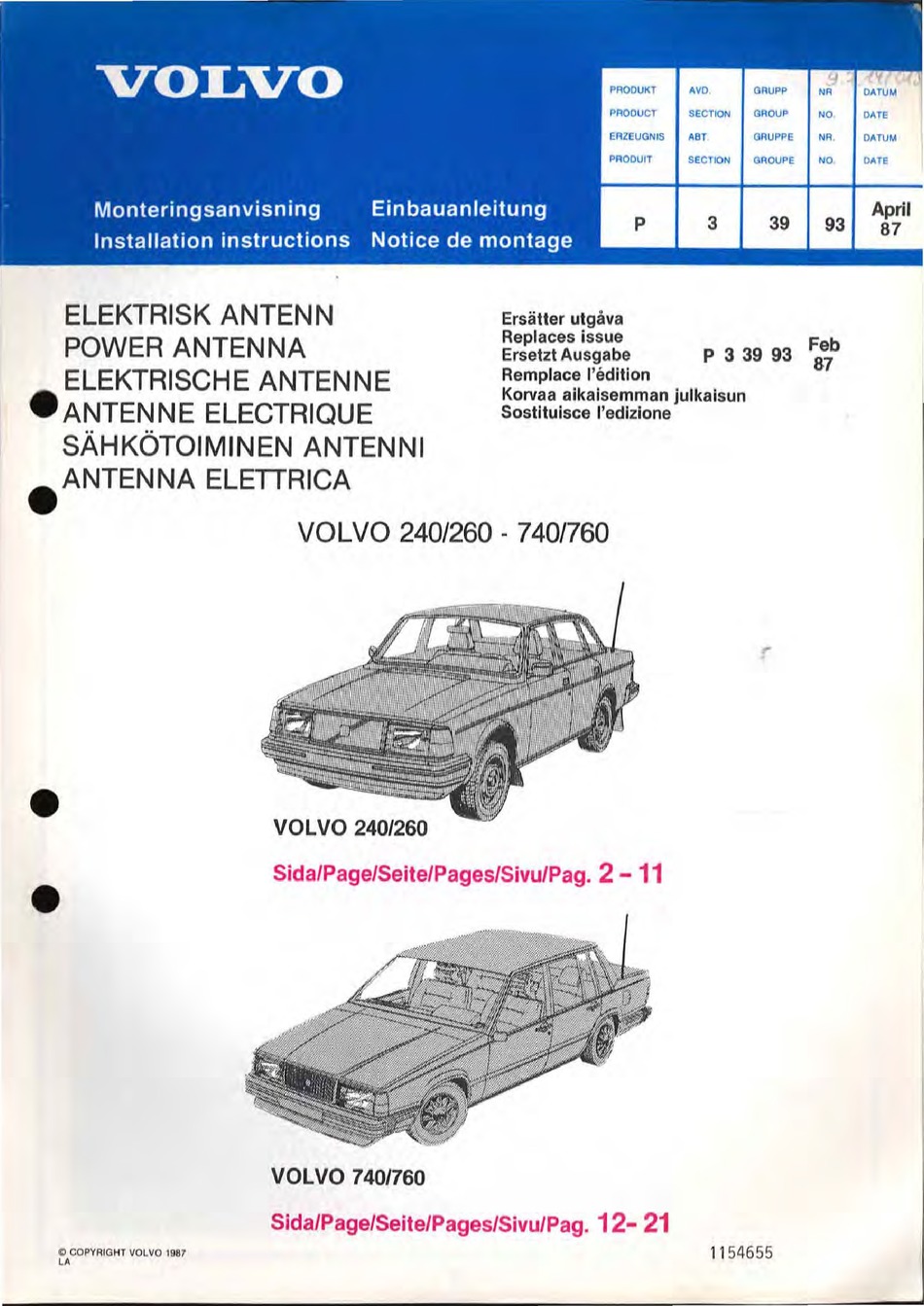 Volvo 240 manual