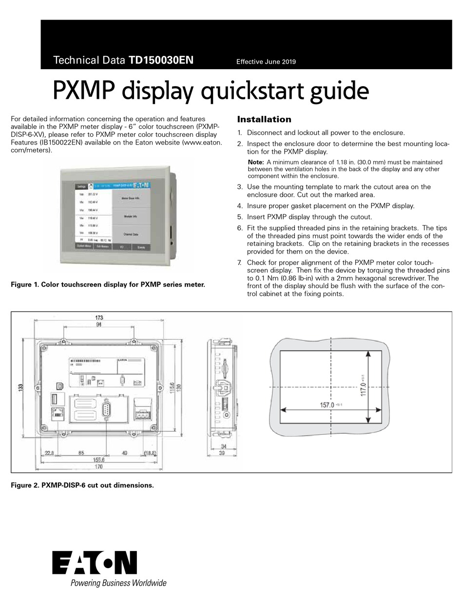 EATON PXMP SERIES QUICK START MANUAL Pdf Download ManualsLib