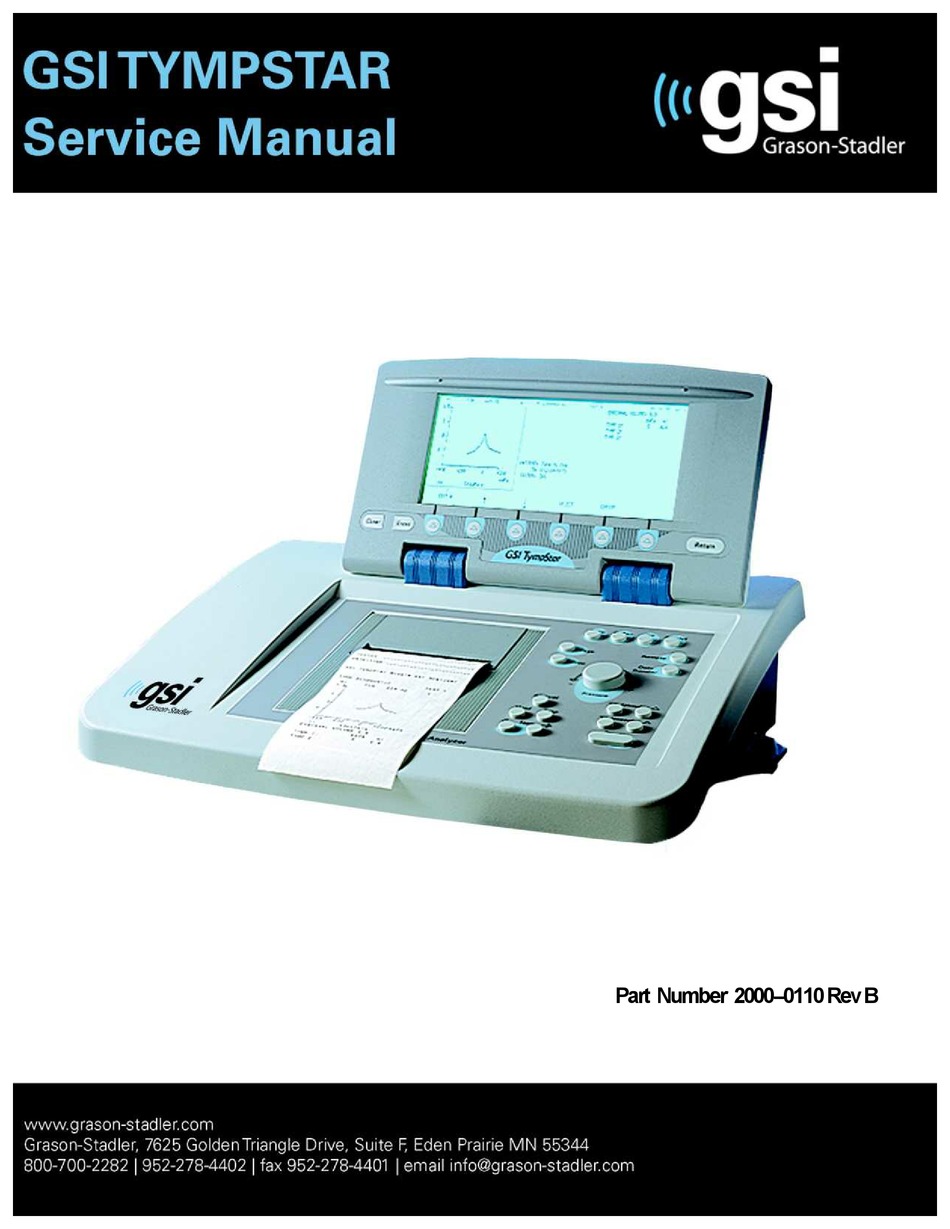 Gsi Tympstar Series Service Manual Pdf Download Manualslib