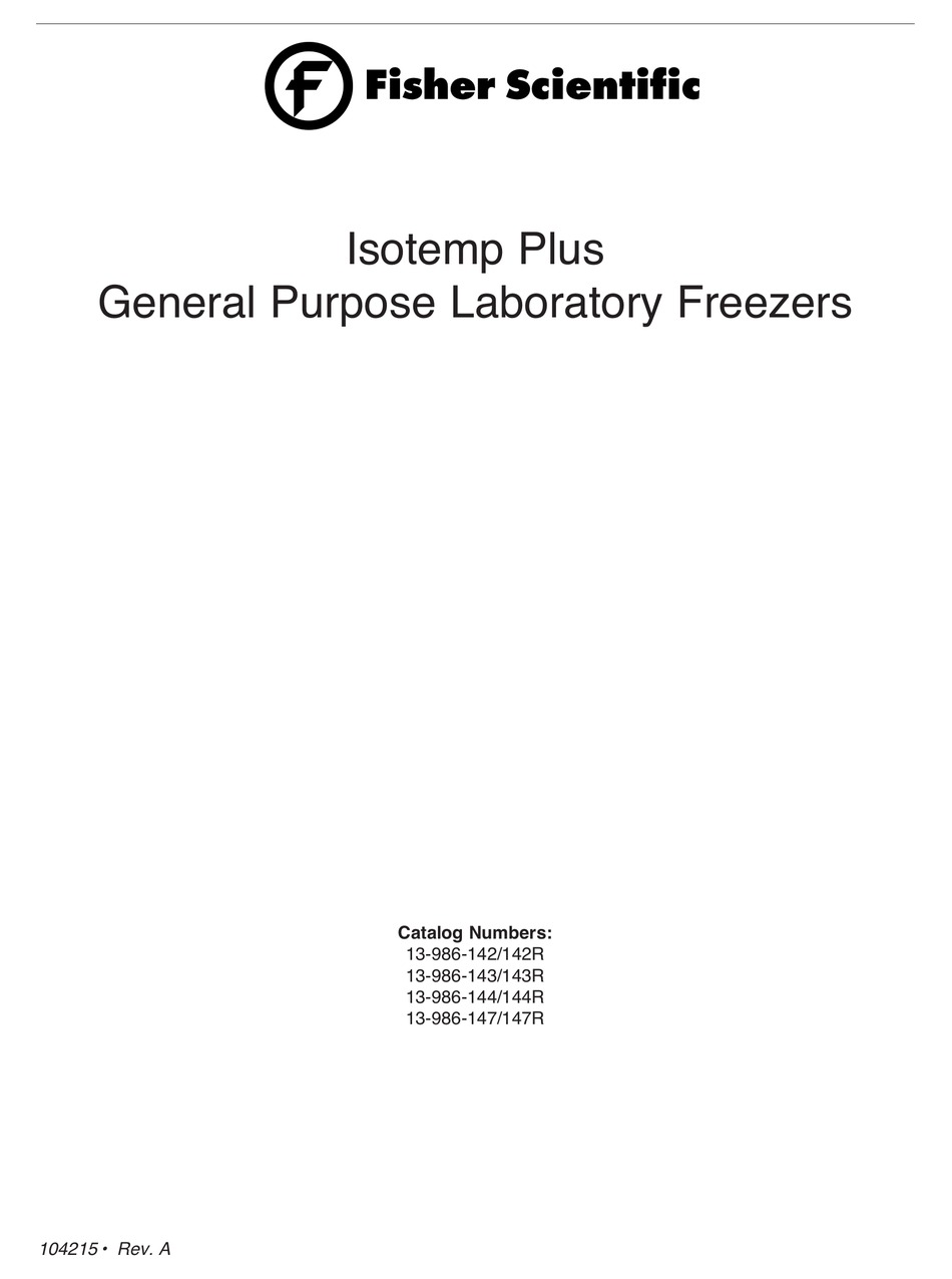 FISHER SCIENTIFIC ISOTEMP PLUS 13986142 MANUAL Pdf Download ManualsLib