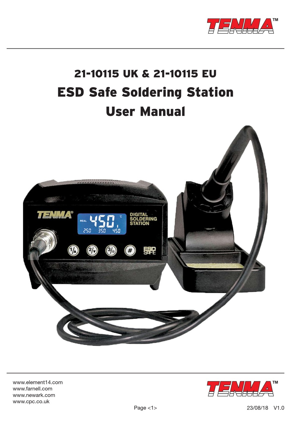 Euro 430 °C TENMA    BS-30EP    Soldering Iron Plug-in 30 W