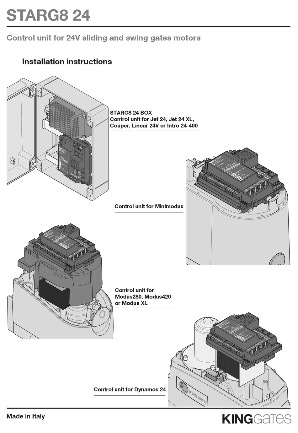 KING GATES STARG8 24 INSTALLATION INSTRUCTIONS MANUAL Pdf Download ManualsLib