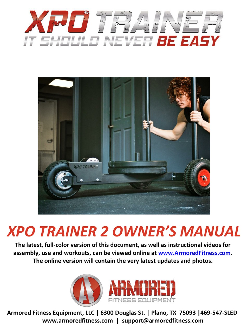 ARMORED FITNESS EQUIPMENT XPO TRAINER 2 OWNER'S MANUAL Pdf Download