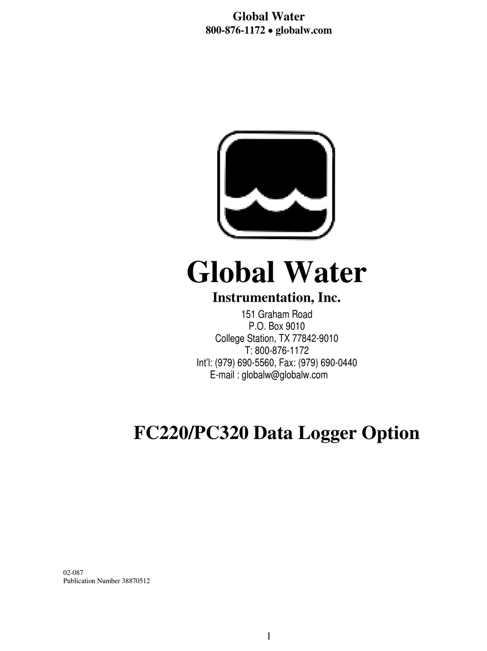 GLOBAL WATER FC220 MANUAL Pdf Download ManualsLib