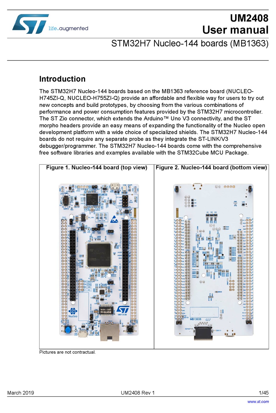 St Nucleo H745zi Q User Manual Pdf Download Manualslib