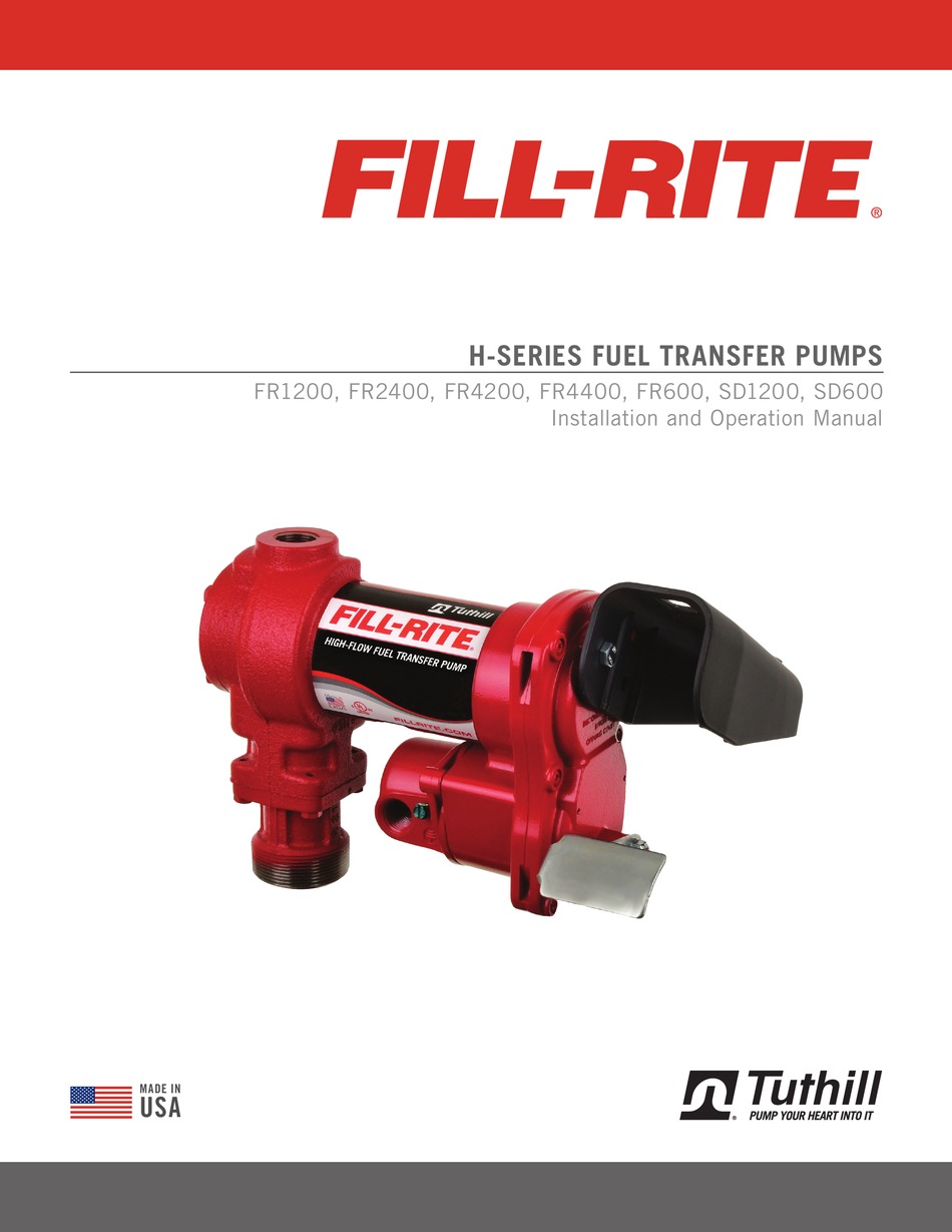 TUTHILL FILLRITE H SERIES INSTALLATION AND OPERATION MANUAL Pdf Download ManualsLib